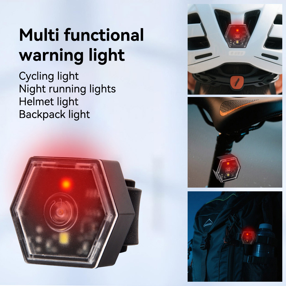 Bicycle Helmet - Lampu Belakang Sepeda Multifungsi untuk Bersepeda,