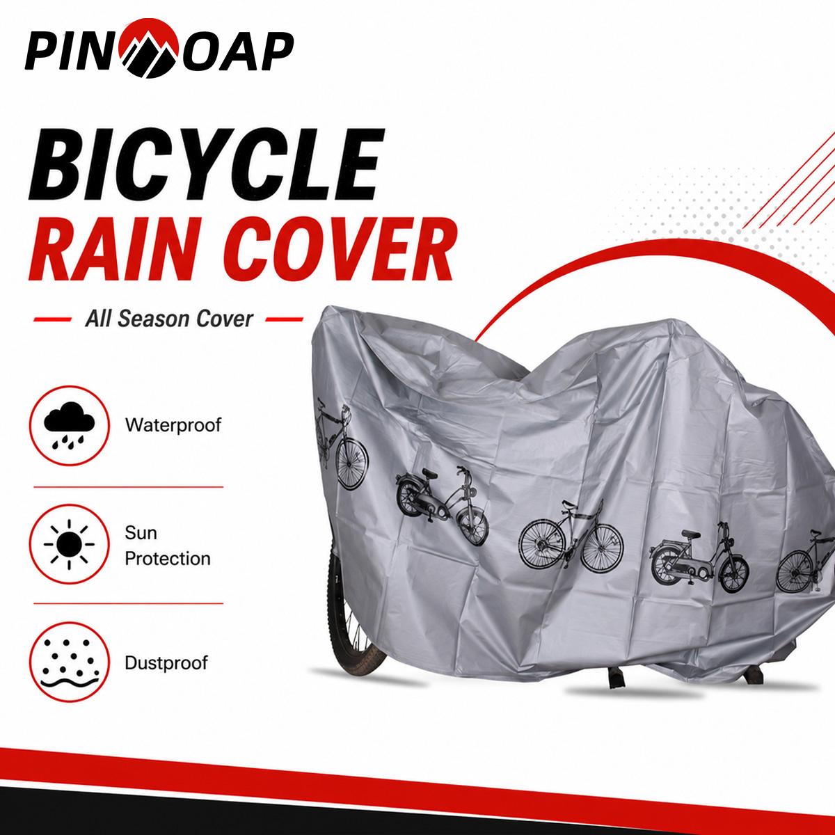 Cycling Gear In Rain - PINMOAP Penutup Sepeda Universal Anti Air