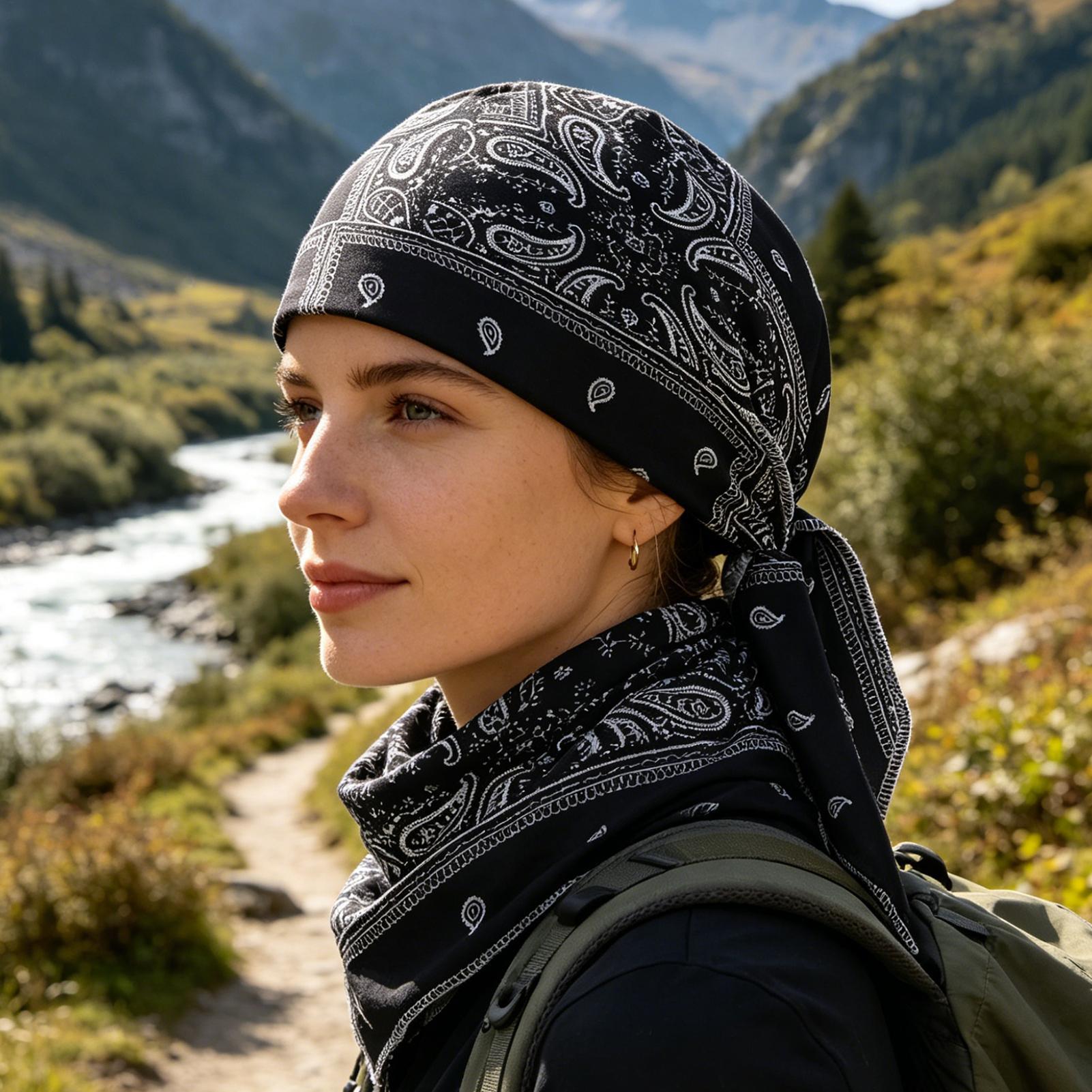 Bicycle Helmet - Topi Pendingin Kepala Elastis Penyerap Keringat,