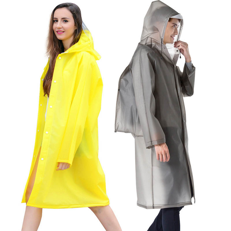Jas Hujan Panjang EVA Transpar - Cycling Gear In Rain ulasan dan harga