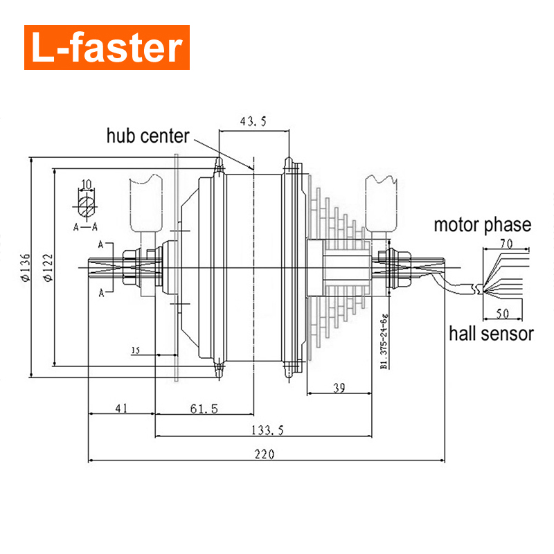 H04 250W 24V 36V 48V Suku Cada - Cycling Gear Hub ulasan dan harga