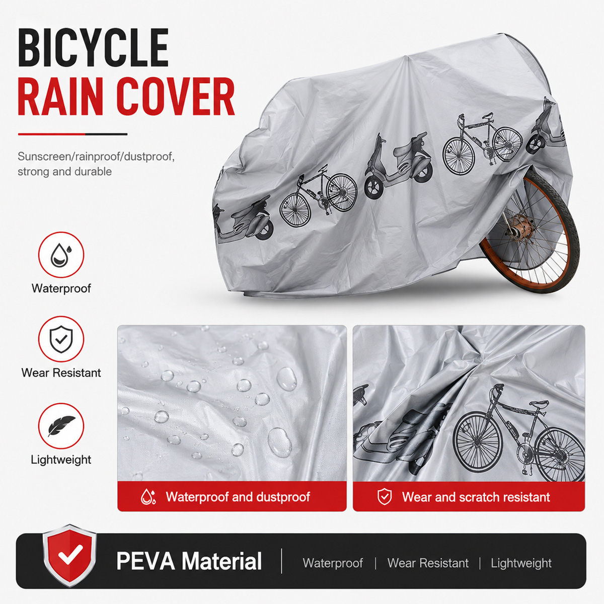 PINMOAP Penutup Sepeda Univers - Cycling Gear In Rain ulasan dan harga