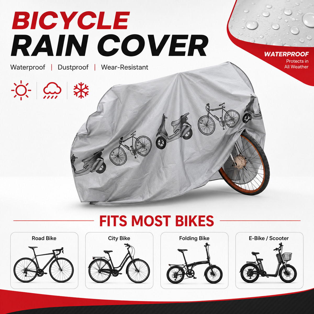 PINMOAP Penutup Sepeda Univers - Cycling Gear In Rain ulasan dan harga
