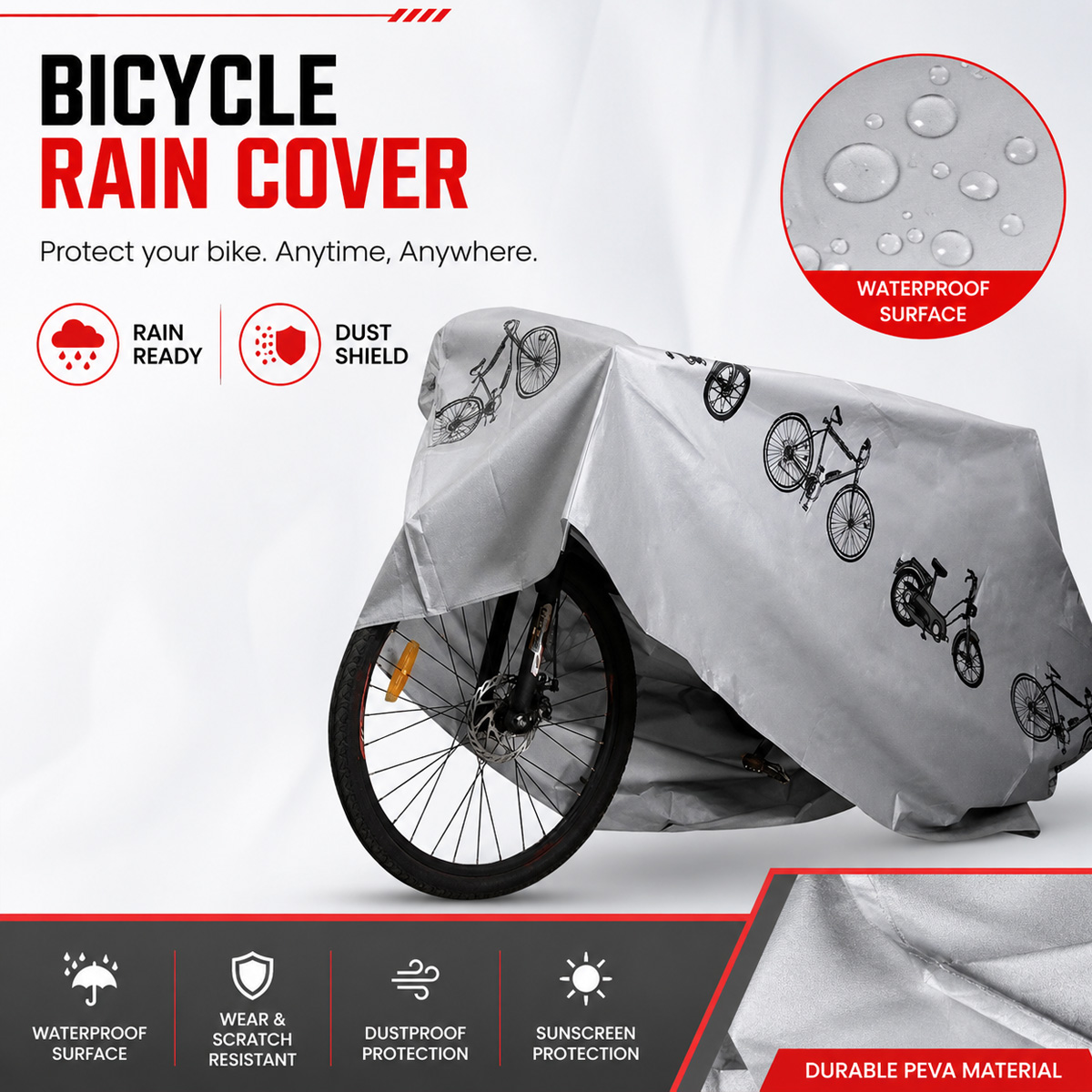 PINMOAP Penutup Sepeda Univers - Cycling Gear In Rain ulasan dan harga