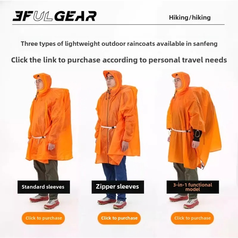 Jas Hujan Ultralight 3F UL GEA - Cycling Gear In Rain ulasan dan harga